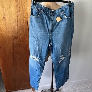 NEW LEVIS sz 32 x 29 HIGH LOOSE STRAIGHT Blue Denim Jeans $69.50